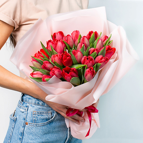 ЛЭТУАЛЬ FLOWERS Букет из красных тюльпанов 25 шт. #1