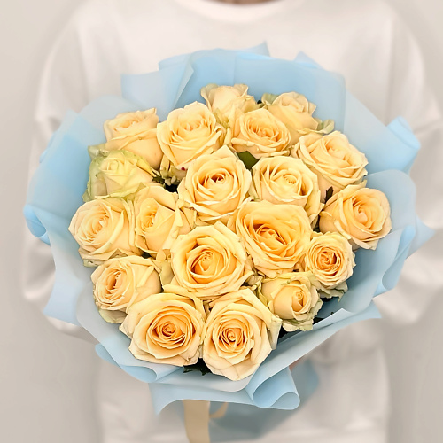 ЛЭТУАЛЬ FLOWERS Букет из кремовых роз 19 шт /  красивый букет на день рождения #1