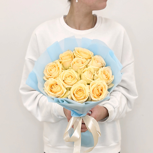 ЛЭТУАЛЬ FLOWERS Букет из кремовых роз 11 шт / красивый  букет на день рождения #1
