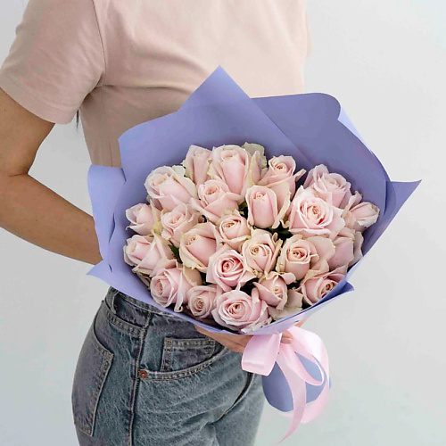ЛЭТУАЛЬ FLOWERS Букет из нежных роз 25 шт.(40 см) #1