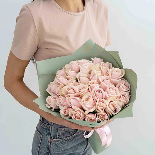 ЛЭТУАЛЬ FLOWERS Букет из нежных роз 35 шт. (40 см) #1