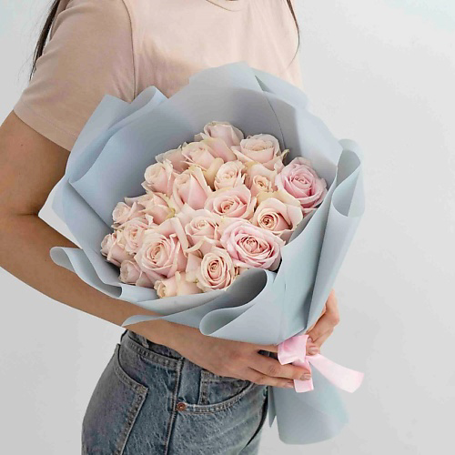 ЛЭТУАЛЬ FLOWERS Букет из нежных роз 21 шт. (40 см) #1