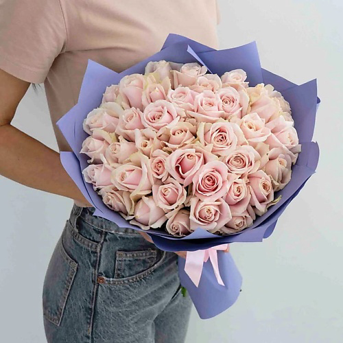 ЛЭТУАЛЬ FLOWERS Букет из нежных роз 51 шт. ( 40 см) #1