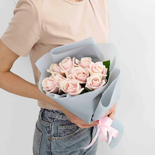 ЛЭТУАЛЬ FLOWERS Букет из нежных роз 9 шт. (40 см) #1