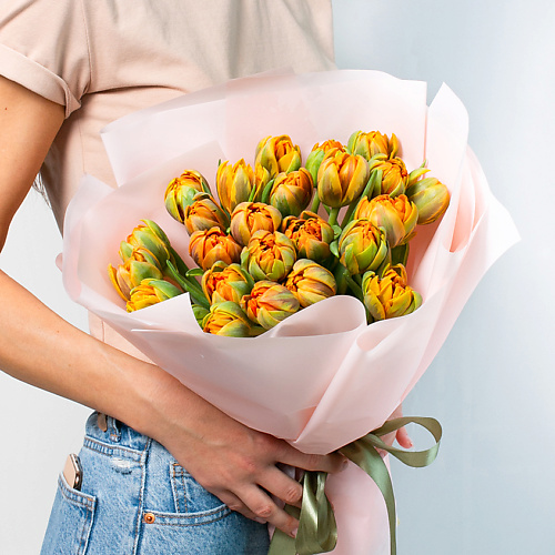 ЛЭТУАЛЬ FLOWERS Букет из оранжевых тюльпанов 25 шт. #1