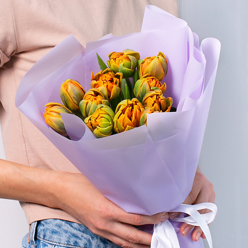 ЛЭТУАЛЬ FLOWERS Букет из оранжевых тюльпанов 11 шт #1