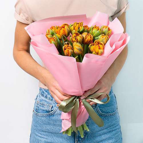 ЛЭТУАЛЬ FLOWERS Букет из оранжевых тюльпанов 15 шт. #1