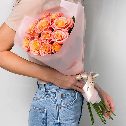 ЛЭТУАЛЬ FLOWERS Букет из персиковых роз 11 шт. (40 см) #1