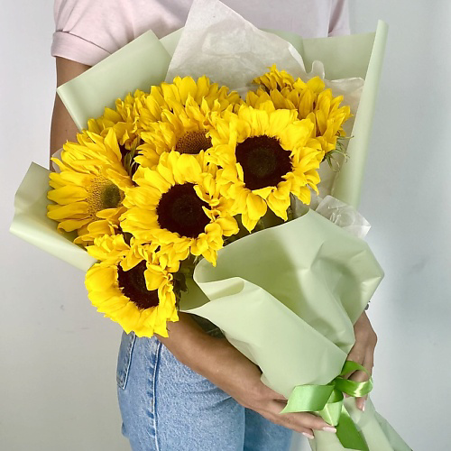 ЛЭТУАЛЬ FLOWERS Букет из подсолнухов 9 шт. #1