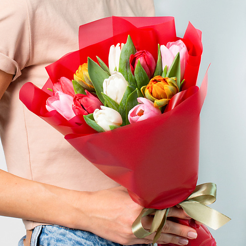 ЛЭТУАЛЬ FLOWERS Букет из разноцветных тюльпанов 11 шт. #1
