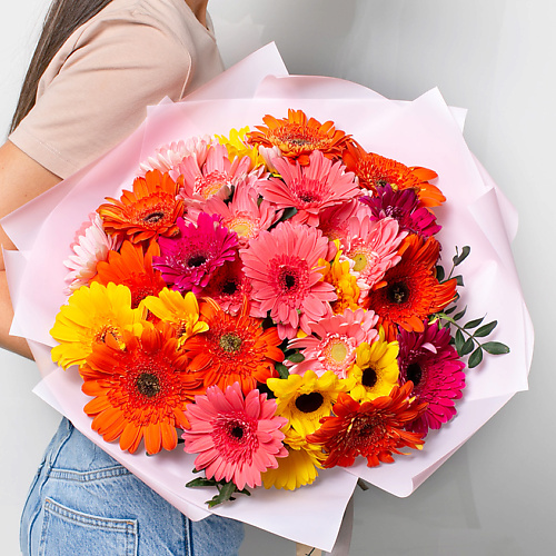 ЛЭТУАЛЬ FLOWERS Букет из разноцветных Гермини 55 шт. #1