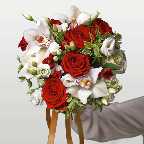 ЛЭТУАЛЬ FLOWERS Букет из роз, орхидей и лизиантусов «Цвета любви» #1