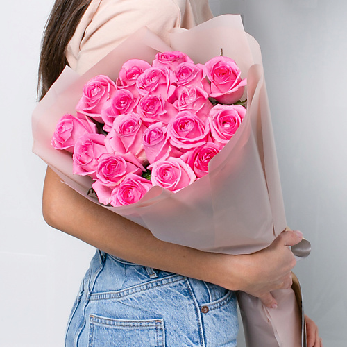 ЛЭТУАЛЬ FLOWERS Букет из розовых роз 19 шт. (40 см) #1