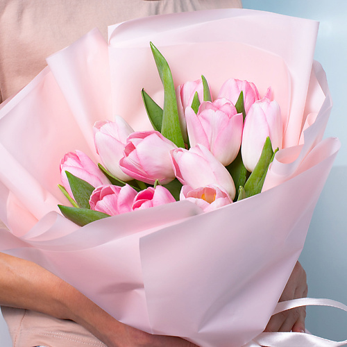 ЛЭТУАЛЬ FLOWERS Букет из розовых тюльпанов 11 шт. #1