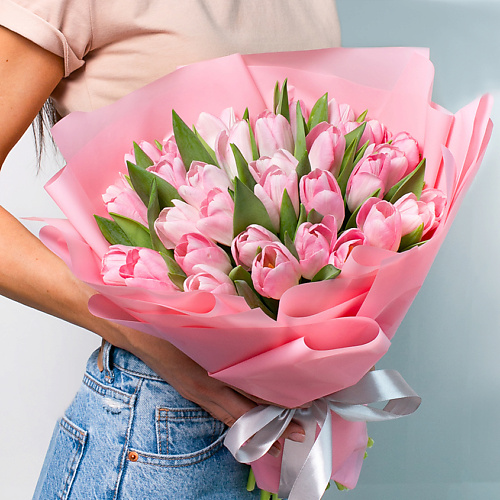 ЛЭТУАЛЬ FLOWERS Букет из розовых тюльпанов 35 шт #1