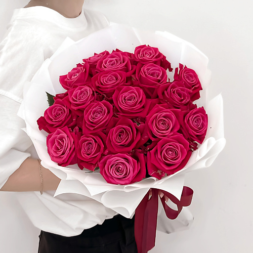 ЛЭТУАЛЬ FLOWERS Букет из розовых роз 19 шт / букет роз/ красивый букет #1