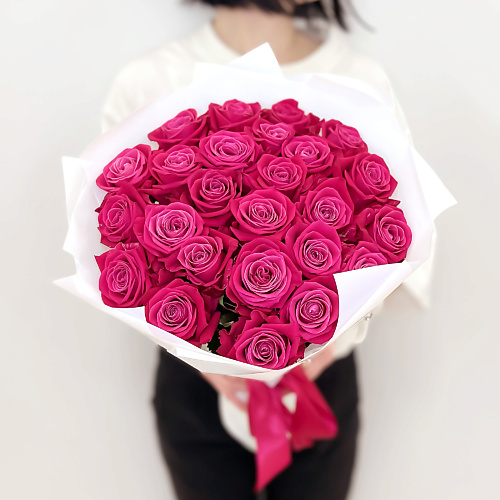 ЛЭТУАЛЬ FLOWERS Букет из розовых роз 25  шт / букет роз/ красивый букет #1