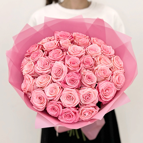 ЛЭТУАЛЬ FLOWERS Букет из розовых роз 35 шт #1