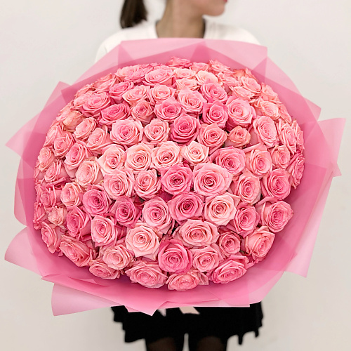 ЛЭТУАЛЬ FLOWERS Букет из розовых роз 101 шт красивый букет #1
