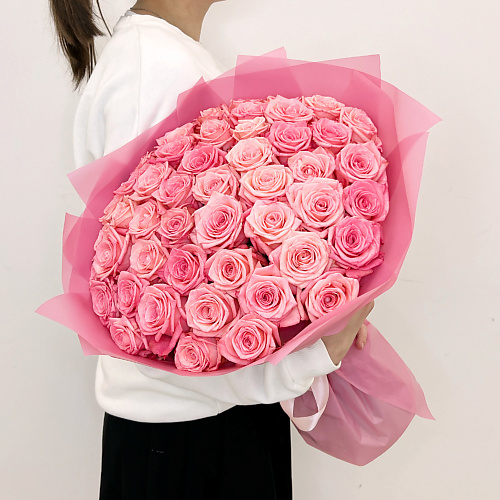 ЛЭТУАЛЬ FLOWERS Букет из розовых роз 45 шт #1