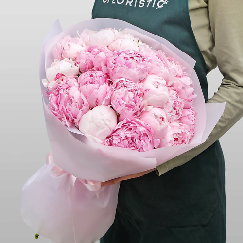 STUDIO FLORISTIC Букет из 21 Пиона «Розовый ветер» #1