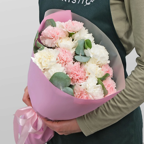 STUDIO FLORISTIC Букет из Гвоздики «Я Тебя Люблю» с эвкалиптом #1