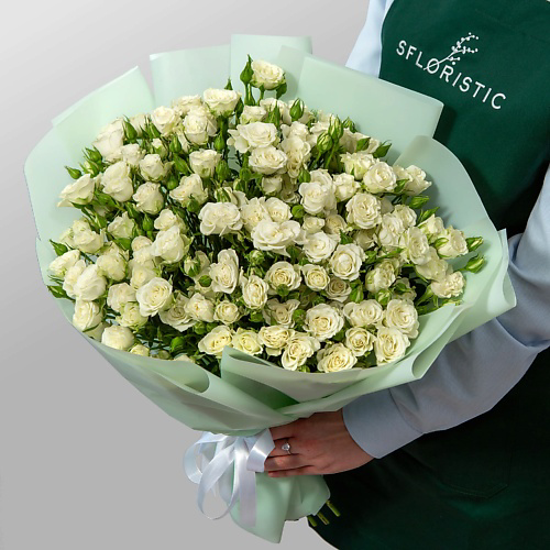 STUDIO FLORISTIC Букет из кустовых Роз «Белый шелест» #1