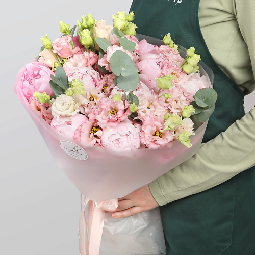 STUDIO FLORISTIC Букет из Пионов и Эустомы «Цветочная мелодия» #1