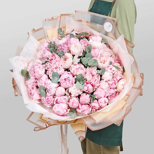 STUDIO FLORISTIC Букет из Пионов и Эвкалипта «Розовый лимонад» #1