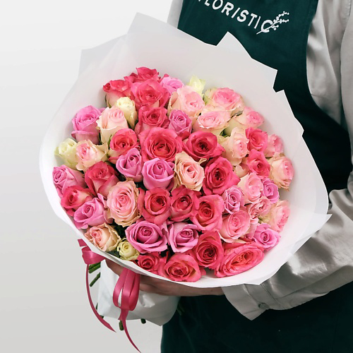 STUDIO FLORISTIC Букет из Роз Кения 51 шт 40 см «Маргарита» #1
