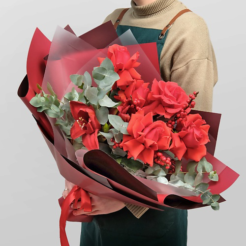 STUDIO FLORISTIC Букет Роз Кения 60 см 15 шт «Свет в сердце» #1