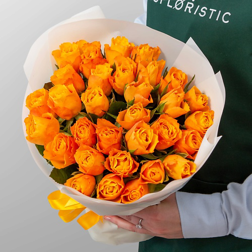 STUDIO FLORISTIC Букет Роз Кения 31 шт «Янтарный свет» #1
