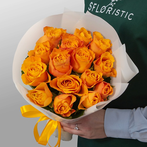 STUDIO FLORISTIC Букет Роз Кения 15 шт «Солнечный привет» #1
