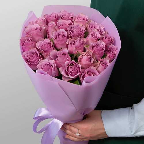 STUDIO FLORISTIC Букет сиреневых Роз Кения 25 шт «Очарование мгновения» #1
