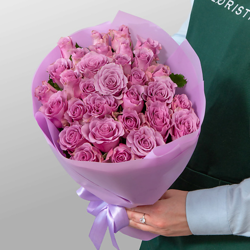 STUDIO FLORISTIC Букет сиреневых Роз Кения 31 шт «Лиловая акварель» #1