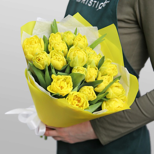 STUDIO FLORISTIC Букет Желтых Пионовидных Тюльпанов «Лимонный щербет» #1
