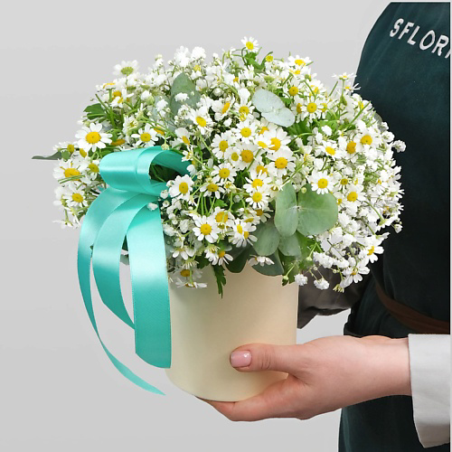 STUDIO FLORISTIC Композиция из Ромашки и Гипсофилы «Нежная Любовь» #1