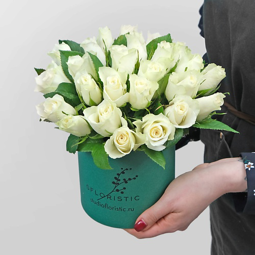 STUDIO FLORISTIC Композиция из Роз 25 шт 40 см «Искренняя любовь» #1