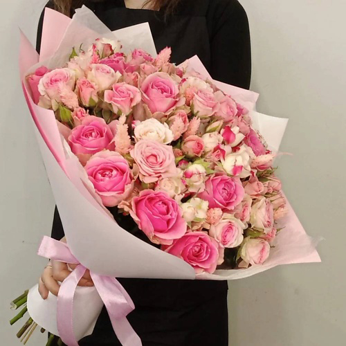 VORNIKOV BOUQUETS Букет с розами Розовая фантазия #1
