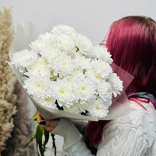 WISTERIA Букет из белоснежных хризантем #1