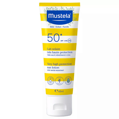 MUSTELA Водостойкий солнцезащитный лосьон для чувствительной кожи Sun Lotion SPF 50+ 40 #1