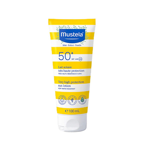 MUSTELA Водостойкий солнцезащитный лосьон для чувствительной кожи Sun Lotion SPF 50+ 100 #1