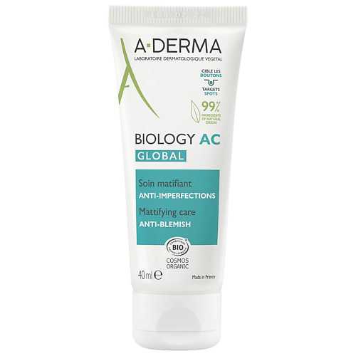 A-DERMA Крем для комплексного ухода за проблемной кожей Biology AC Global 40 #1