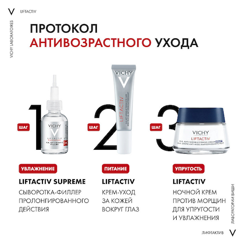 VICHY Ночной крем-уход против морщин для упругости и увлажнения Liftactiv Supreme 50 #1