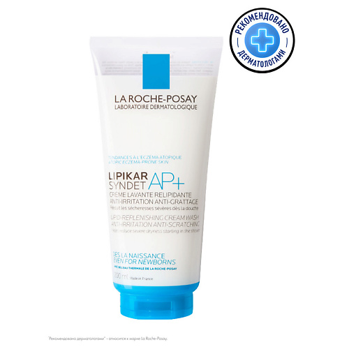 LA ROCHE-POSAY Lipikar Syndet AP+ Липидовосстанавливающий очищающий крем-гель для лица и тела взрослых, детей и младенцев 0+, с маслом ши, ниацинамидом и глицерином 200 #1