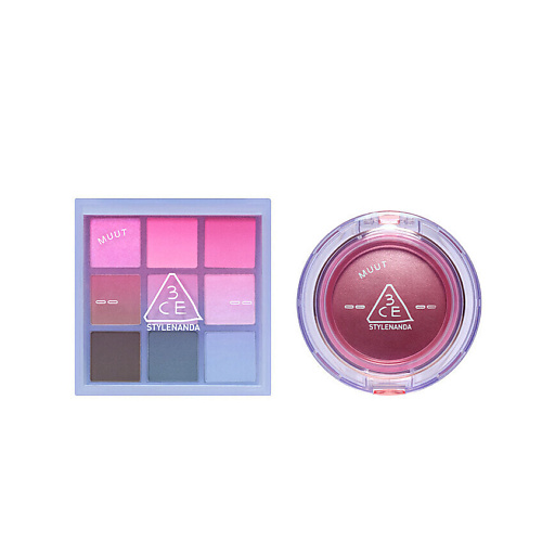 3CE Набор: Палетка теней для век Multi Eye Color Palette + Бальзам для щёк и глаз Bouncy Blur Balm #1