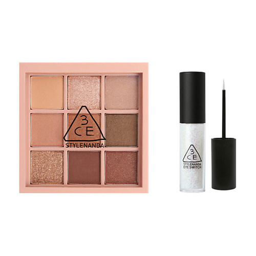 3CE Набор: Палетка теней для век Multi Eye Color Palette + Блестящая подводка для глаз Eye Switch #1