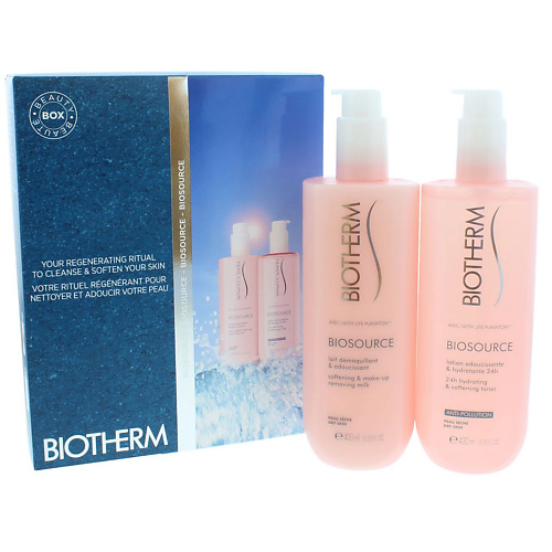 BIOTHERM Набор Biosource для сухой кожи: Очищающее молочко + Смягчающий тоник #1