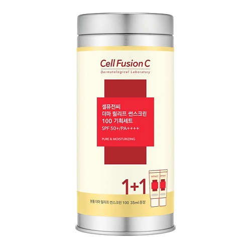 CELL FUSION C Набор Крем солнцезащитный 100 SPF50+ PA++++ восстанавливающий Derma Relief Sunscreen 70 #1