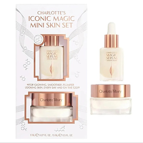 CHARLOTTE TILBURY Дорожный набор Iconic Magic Mini Skin Set: Сыворотка + крем для лица #1